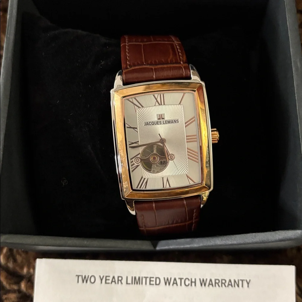 Automatic Jacques Lemans Men’s Vintage-Style Watch Austria/Swiss Movement - Picture 12 of 13